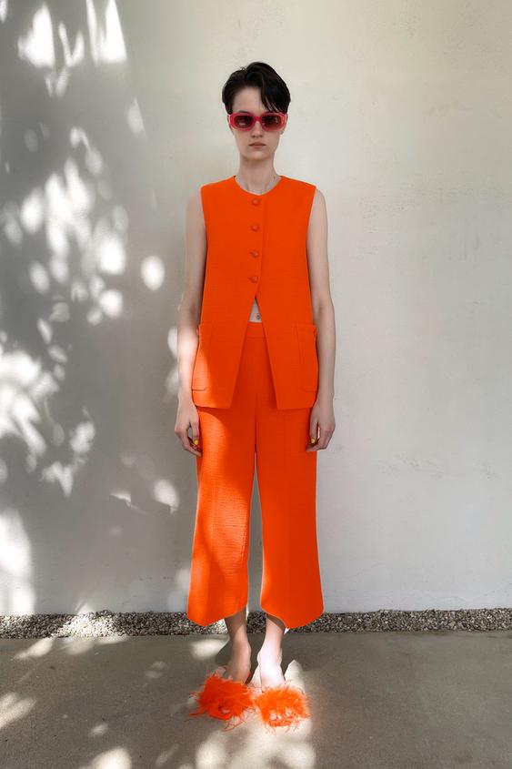 Orange hose zara Clearance